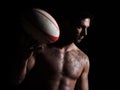 topless rugby man portrait Royalty Free Stock Photo