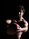 topless rugby man portrait