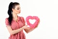 Valentine model Girl portrait. Royalty Free Stock Photo