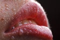 wet red lips Royalty Free Stock Photo