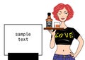 whiskey girl Royalty Free Stock Photo