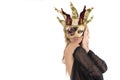 woman with carnival venice mask