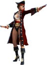 Woman Female Pirate Isolated