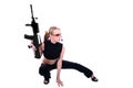 Woman with Guns Royalty Free Stock Photo