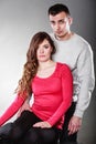 woman and handsome man. Sensual couple. Royalty Free Stock Photo