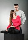 woman and handsome man. Sensual couple. Royalty Free Stock Photo