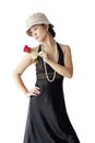 Woman Holding Red Rose Royalty Free Stock Photo