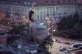 woman posing on a roof