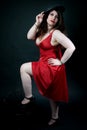 woman in red dress Royalty Free Stock Photo