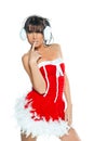 woman Santa dress Royalty Free Stock Photo