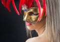 woman in venetian carnival mask Royalty Free Stock Photo