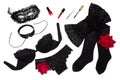 women underwear and makeup in gothic style