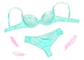 women underwear mint color