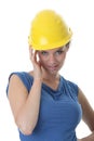 young woman construction worker contractor Royalty Free Stock Photo