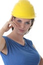 young woman construction worker contractor Royalty Free Stock Photo