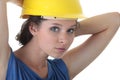 young woman construction worker contractor Royalty Free Stock Photo