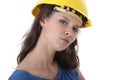 young woman construction worker contractor Royalty Free Stock Photo