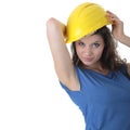 young woman construction worker contractor Royalty Free Stock Photo