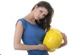 young woman construction worker contractor Royalty Free Stock Photo