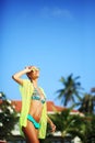 young woman enjoying freedom in summertime Royalty Free Stock Photo