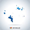 Seychelle - map and flag - Detailed Vector Illustration Royalty Free Stock Photo