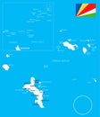 SeychelleMap - Detailed Vector Illustration Royalty Free Stock Photo