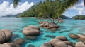 Seychelles beaches. Ai Generated Royalty Free Stock Photo