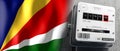 Seychelles - country flag and energy meter