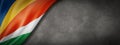 Seychelles flag on concrete wall banner Royalty Free Stock Photo