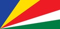 Seychelles flag. Vector drawing sign Royalty Free Stock Photo