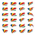 Seychelles flag, vector illustration Royalty Free Stock Photo