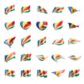 Seychelles flag, vector illustration Royalty Free Stock Photo
