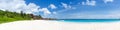 Seychelles Grand Anse beach on La Digue island panoramic view panorama vacation holidays travel traveling