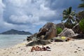 Seychelles. La Digue Island. Stunningly beautiful beach. Perfect place to stay Royalty Free Stock Photo