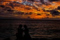 Seychelles Praslin Castello Beach Sunset Couple silhouette