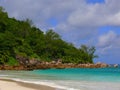 Seychelles, Praslin Island, Anse Georgette beach Royalty Free Stock Photo