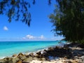 Seychelles,  Praslin Island, Anse Kerlan beach Royalty Free Stock Photo