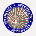 Seychelles round stamp.