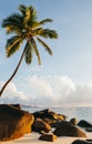 Seychelles Silhouette Island beach.