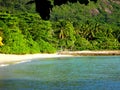 Seychelles, Silhouette island, beach next to the jetty