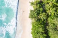 Seychelles Takamaka beach Mahe island copyspace symbolic picture nature vacation drone view aerial photo