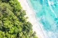 Seychelles Takamaka beach Mahe island vacation drone view aerial photo