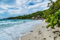 Seychelles, tropical beach Anse Lazio at Praslin island Royalty Free Stock Photo