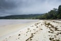 Beach at the tropical islands of the Seychelles