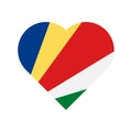 Seychelles vector flag heart on white background