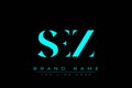 SEZ abstract letter logo design Royalty Free Stock Photo