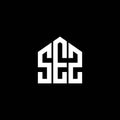 SEZ letter logo design on BLACK background. SEZ creative initials letter logo concept. SEZ letter design Royalty Free Stock Photo