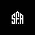 SFA letter logo design on BLACK background. SFA creative initials letter logo concept. SFA letter design Royalty Free Stock Photo
