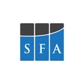 SFA letter logo design on black background.SFA creative initials letter logo concept.SFA letter design Royalty Free Stock Photo