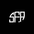 SFA letter logo design on black background. SFA creative initials letter logo concept. SFA letter design Royalty Free Stock Photo